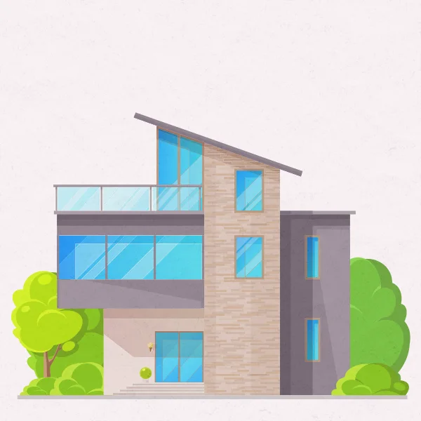 illustration of a modern house